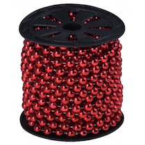 Řetěz perlový 8mmx10m červený