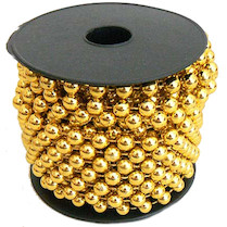 Řetěz perlový 8mmx10m zlatý