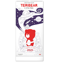 Rodinný plánovací kalendář TERIBEAR 2024 21 × 42 cm