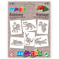 Šablony papírové Magic 6ks ZOO