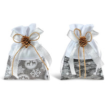 Sáček textilní šiška 13x18cm mix 1ks