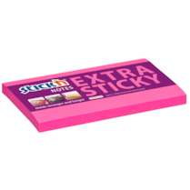 Samolepicí bloček Extra Sticky 76x127mm 90ks růžový