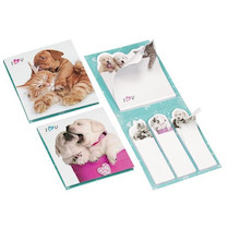 Samolepicí bloček pes a kočka 4ks