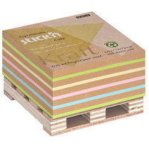 Samolepicí bloček Stick&#039;n Kraft pastel na paletce 76x76mm