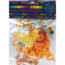 Samolepky dekorační s krystaly safari 75ks