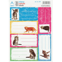 Samolepky etikety na sešity Kočka