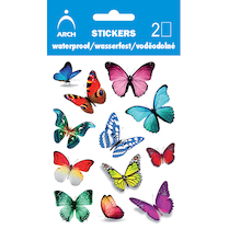 Samolepky voděodolné Motýli 17x24,5cm