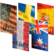 Sešit A4 linkovaný 444 40 listů Vlajky mix