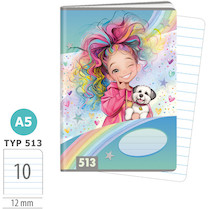 Sešit A5 linkovaný 513 10 listů Rainbow Ella