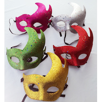 Škraboška glitr mix barev