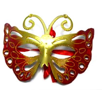 Škraboška glitr motýl mix barev