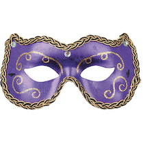 Škraboška ornament fialová 1ks