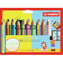 Stabilo woody 3in1 pastelky Duo 10ks + ořezávátko