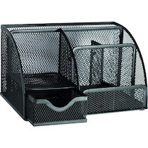 Stojánek drátěný se zásuvkou černý