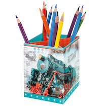 Stojánek na tužky papírový Lokomotiva