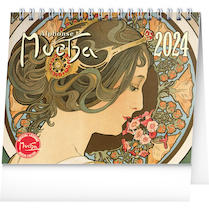 Stolní kalendář Alfons Mucha 2024 16,5×13cm
