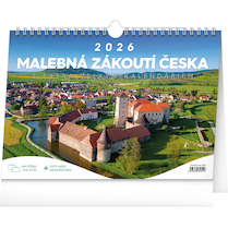 Stolní kalendář Malebná zákoutí Česka s extra velkým kalendáriem 30x21cm