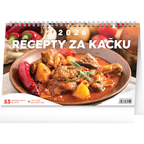 Stolní kalendář Recepty za kačku 23,1×14,5cm
