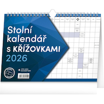Stolní kalendář s křížovkami s háčkem 30x21cm