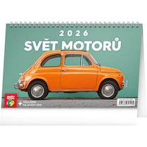 Stolní kalendář Svět motorů  23,1×14,5cm