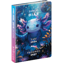 Studentský diář Axolotl (září 2026 – prosinec 2027) 9,8 x 14,5 cm