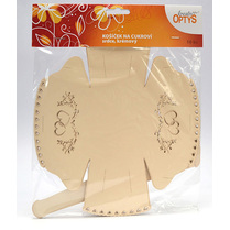 Svatební košíčky malé krémové Srdce 10ks