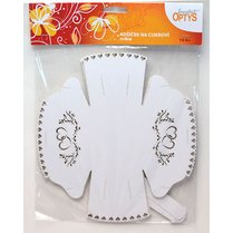 Svatební košíčky malé bílé Srdce 10ks