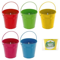 Svíčka plechový kyblík 103mm Citronella