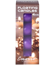 Svíčka plovoucí 50mm metalická fialová 4ks