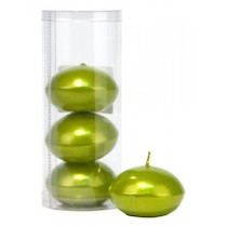 Svíčka plovoucí 50mm metalická olivová 4ks