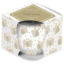 Svíčka sklo 70x62mm vonná Golden Angels