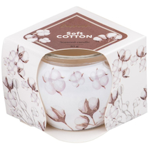 Svíčka sklo 70x62mm vonná Soft Cotton