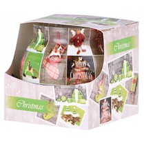 Svíčka sklo 80x72mm vonná Christmans