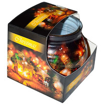 Svíčka sklo 80x72mm vonná Christmans Latarnia