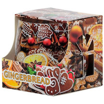 Svíčka sklo 80x75mm vonná Gingerbread