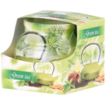 Svíčka sklo 80x72mm vonná Green tea