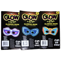 Svítící škraboška se 4 tyčinkami