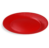Talíř papírový červený 10ks