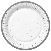 Talíř papírový Ornament Silver 8ks