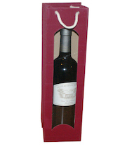 Taška kartonová na víno bordó 1 lahev