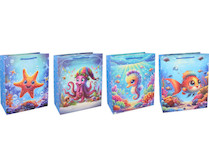 Taška papírová M 26x32x10,5cm Moře