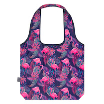 Taška plátěná nákupní skládací Plameňáci