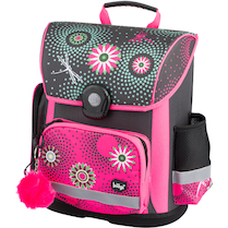 Taška školní anatomická Baagl Květiny + přívěšek zdarma