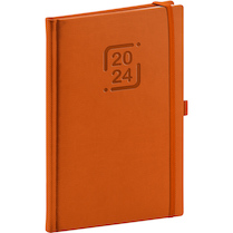 Týdenní diář Catanella 2024 oranžový 15×21cm