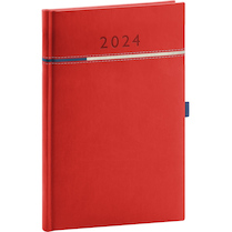 Týdenní diář Tomy 2024 červeno-modrý 15×21cm
