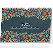 Týdenní plánovací kalendář Květy s háčkem 2023 30×21cm