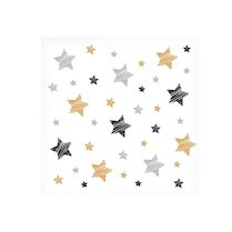 Ubrousky vánoční třívrstvé 20ks Hvězdičky