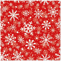 Ubrousky vánoční třívrstvé Christmas Snowflakes light red 33x33cm