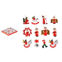 Vánoční dřevěné figurky 12Ks