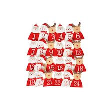 Vánoční dřevěné kolíčky Adventní figurky 24ks